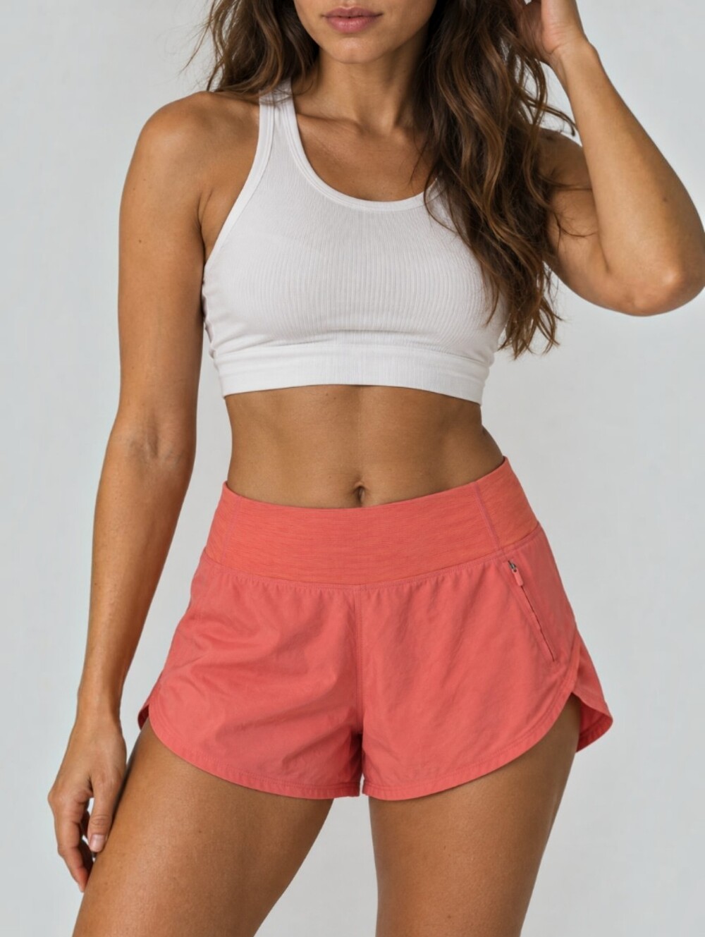 Outdoor Voices Hudson 4” Shorts Peach Coral Run Athletic Activewear S